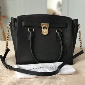 Michael Kors Hamilton Satchel Large leather black
